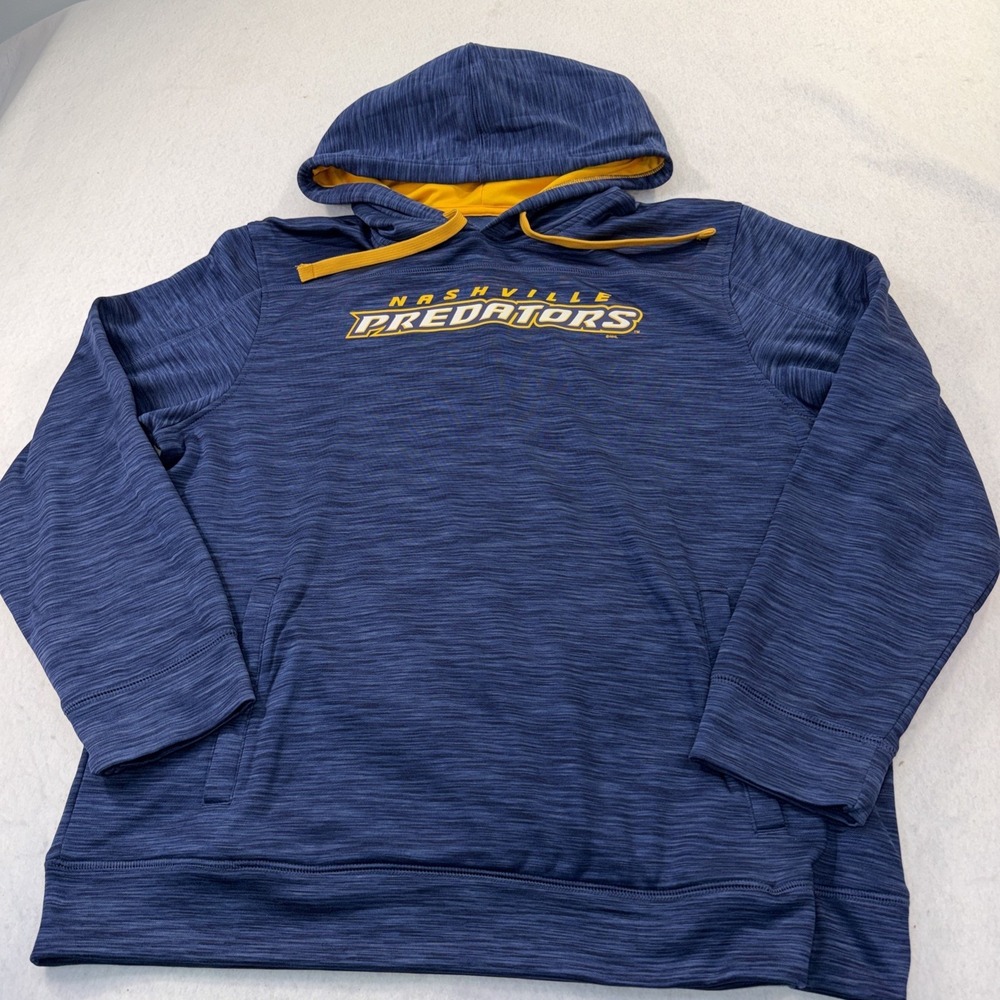 Nashville Predators Hoodie Mens Large Navy NHL Hockey Fanatics Authentic EUC